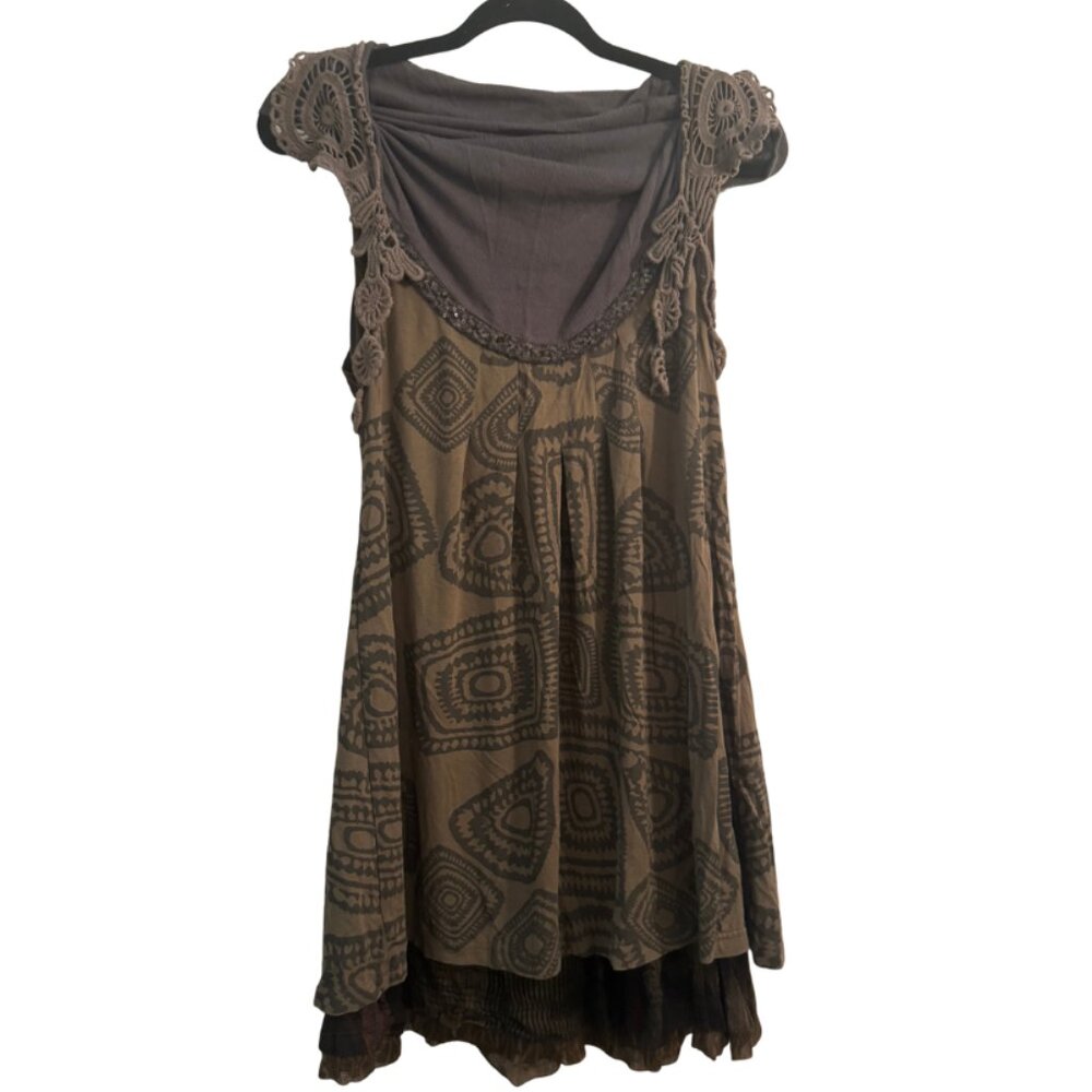 Kali Orea Boho Patchwork Designer Dress – Size M